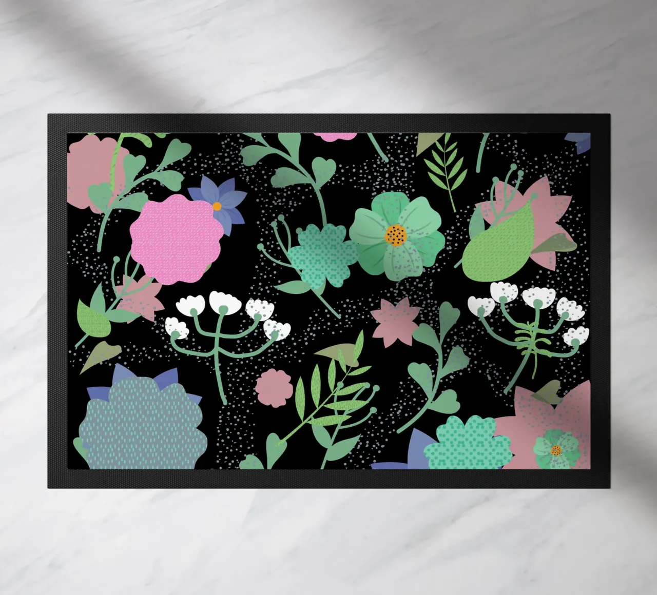 Botanical pattern 30 doormat by Little Dean