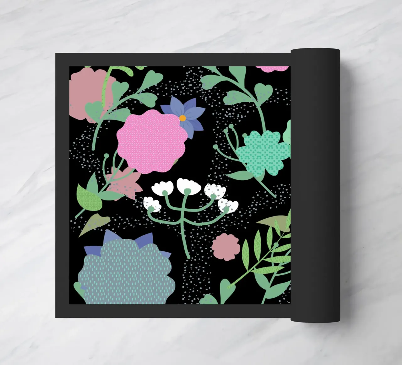 Botanical pattern 30 doormat by Little Dean