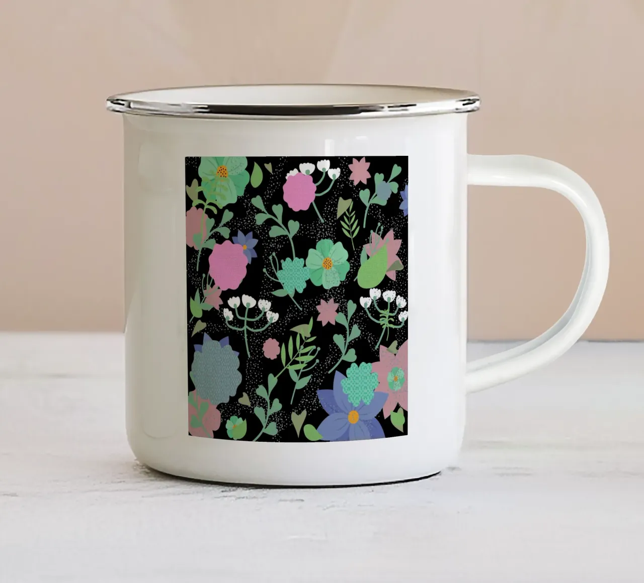 Motivo botanico 30 tazza in smalto da Little Dean
