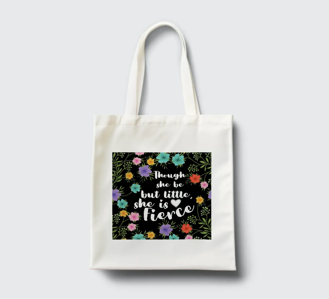 Anche se è piccola, è un fiore feroce borsa in juta da Little Dean