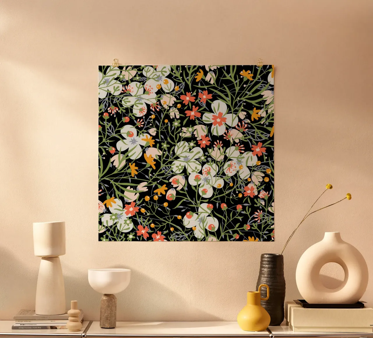 Modello botanico 31 poster con telaio in legno da Little Dean