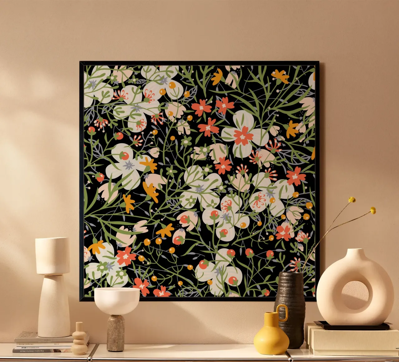 Modello botanico 31 poster con telaio in legno da Little Dean