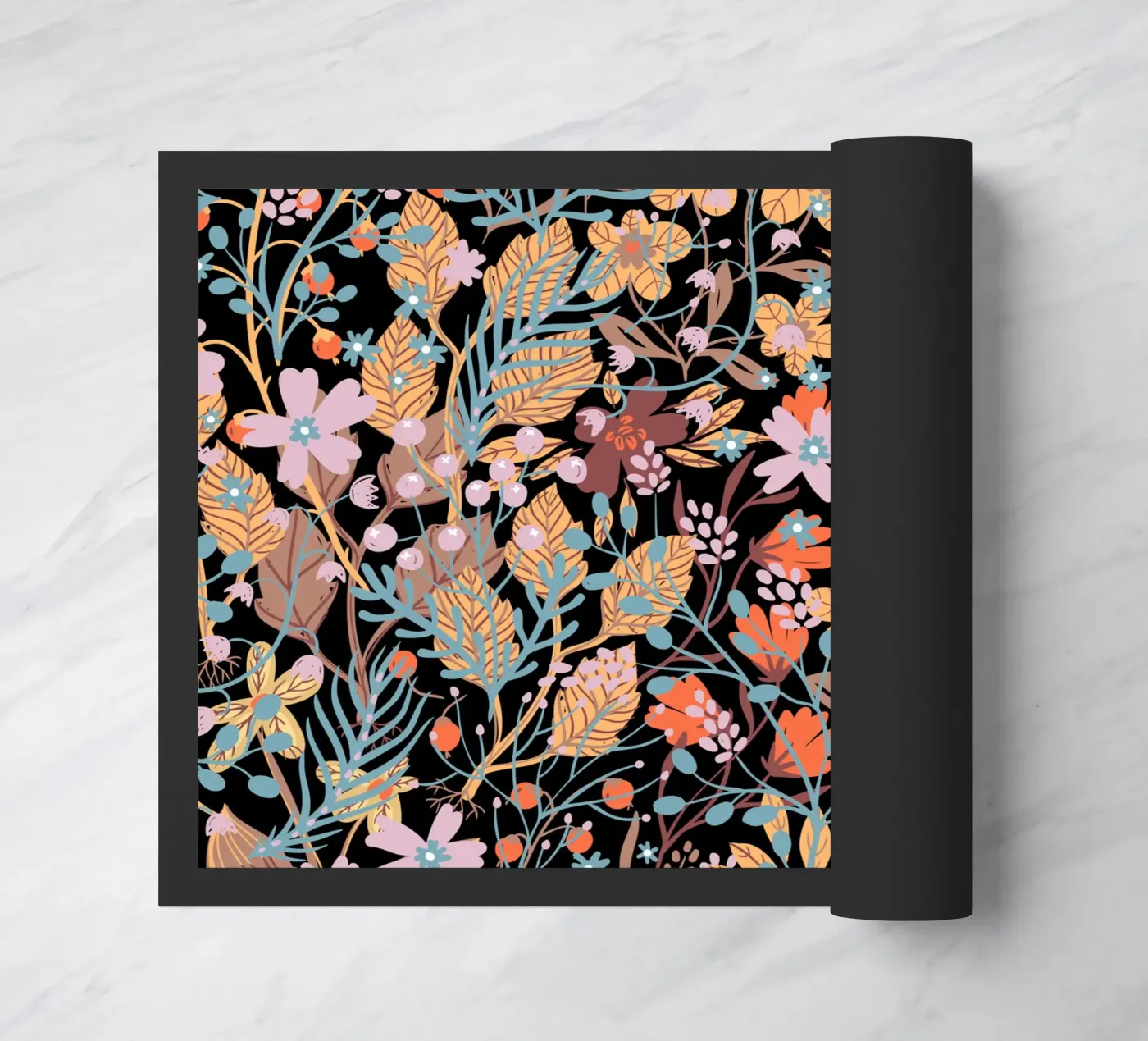 Botanical pattern 32 Fußmatte von Little Dean