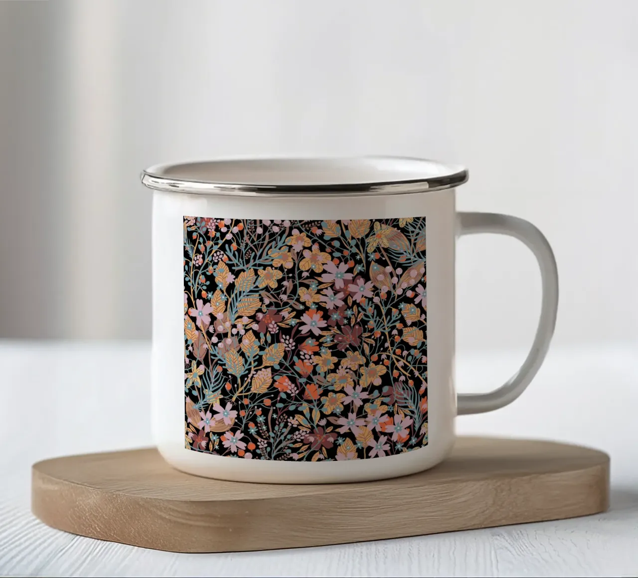 Motivo botanico 32 tazza in smalto da Little Dean