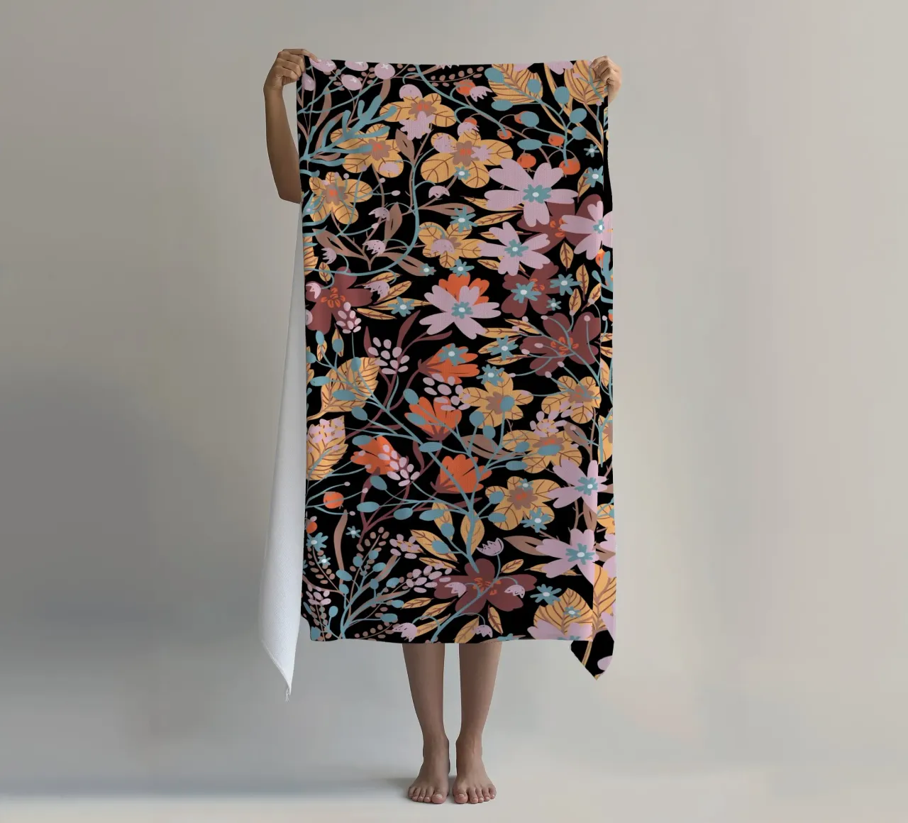 Motivo botanico 32 telo mare da Little Dean