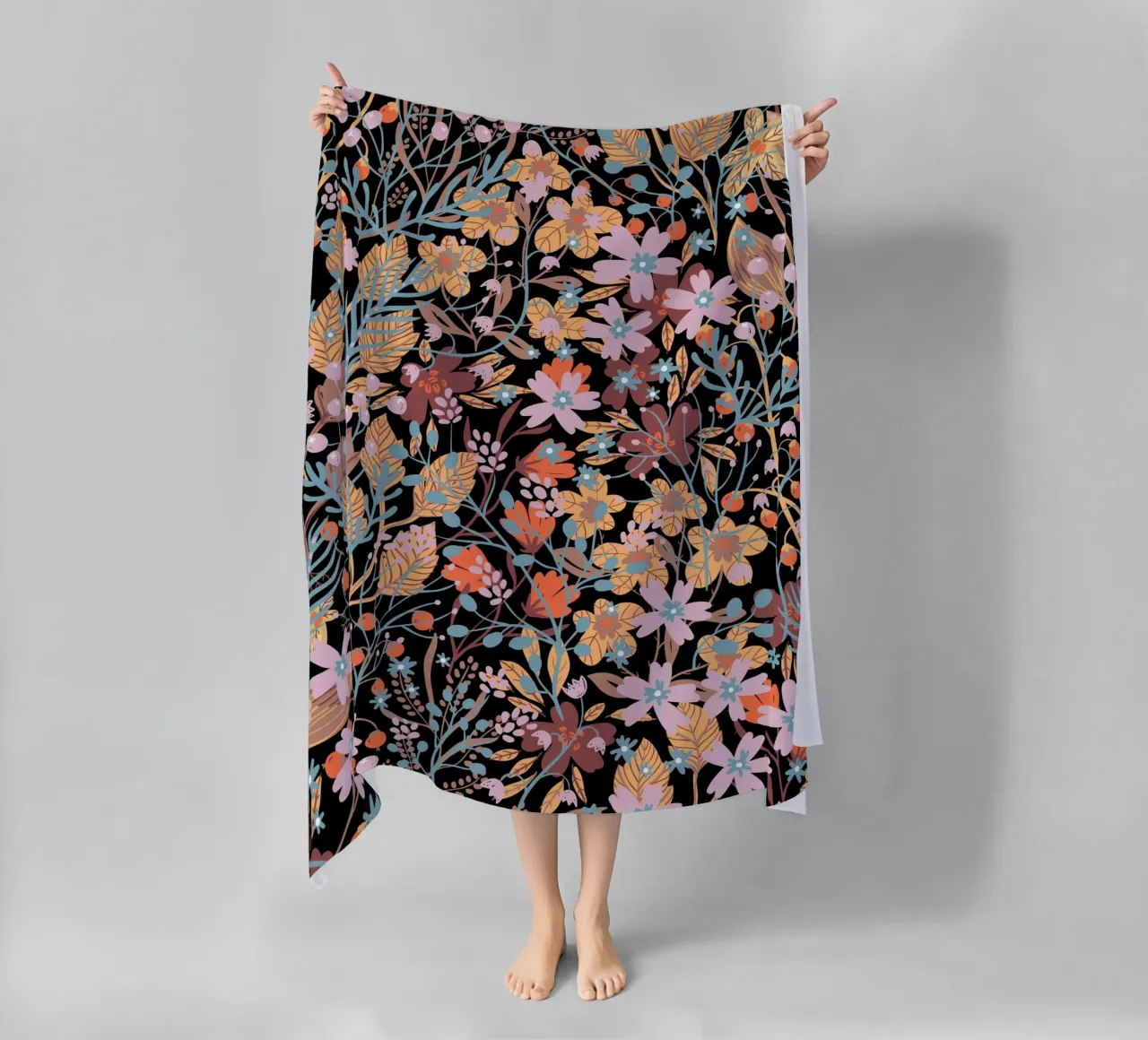 Motivo botanico 32 telo mare da Little Dean