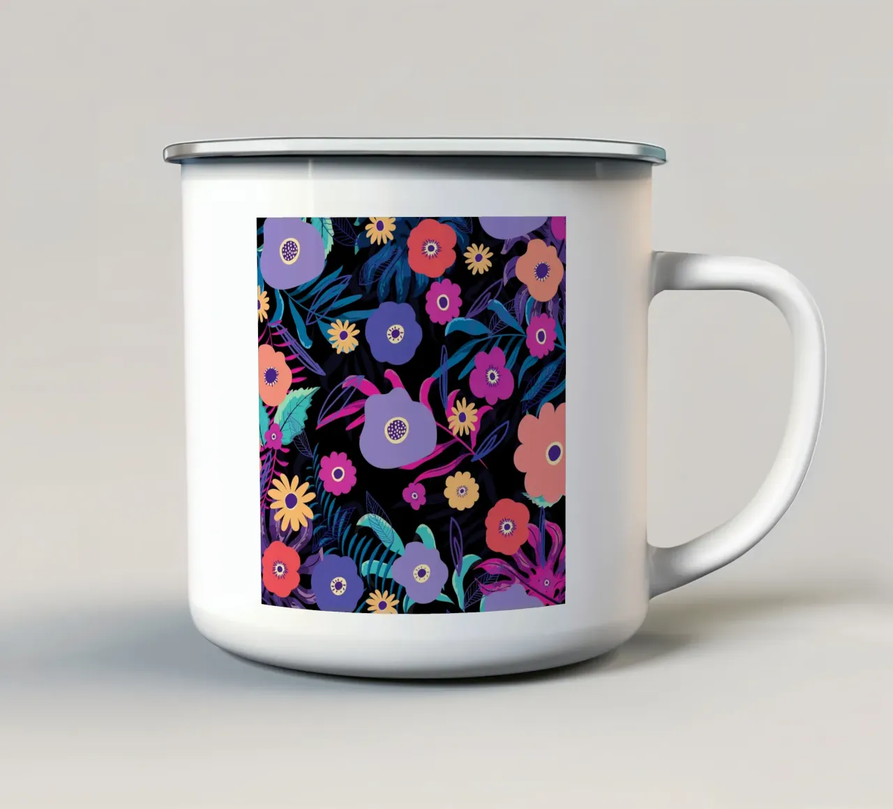 Motivo botanico 33 tazza in smalto da Little Dean