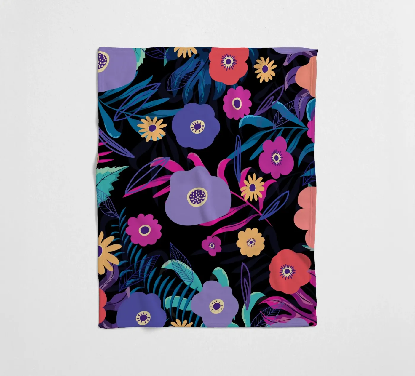 Botanical pattern 33 Fleecedecke von Little Dean