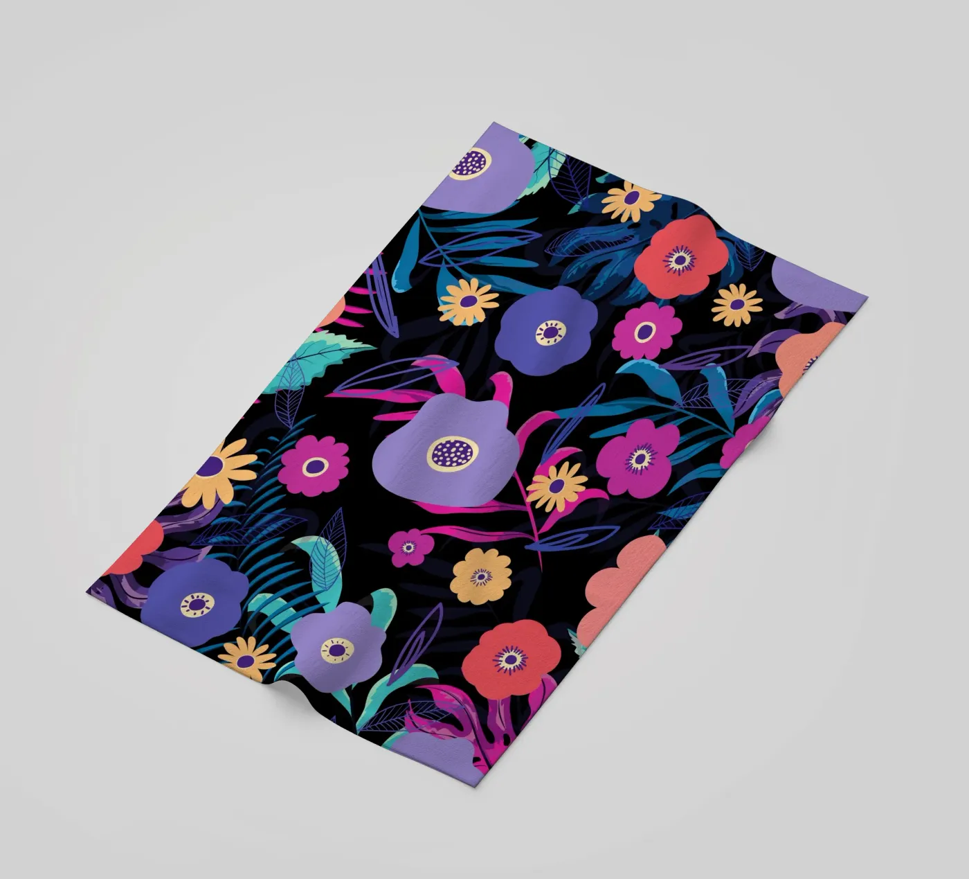 Botanisch patroon 33 strandhanddoek van Little Dean