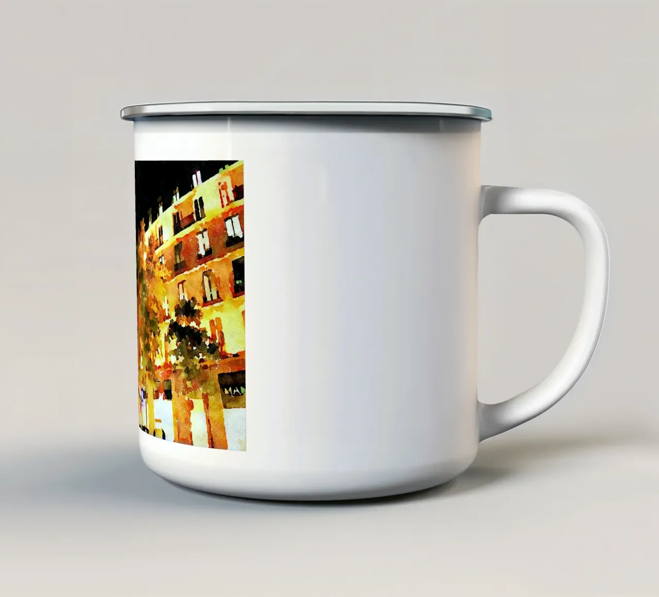 A Parigi tazza in smalto da Massimo Frascogna