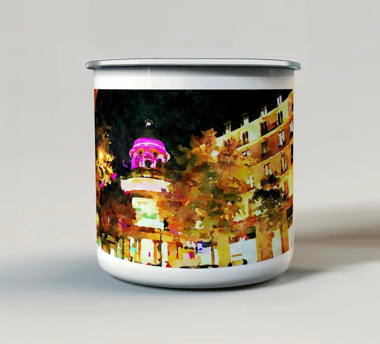 A Parigi tazza in smalto da Massimo Frascogna