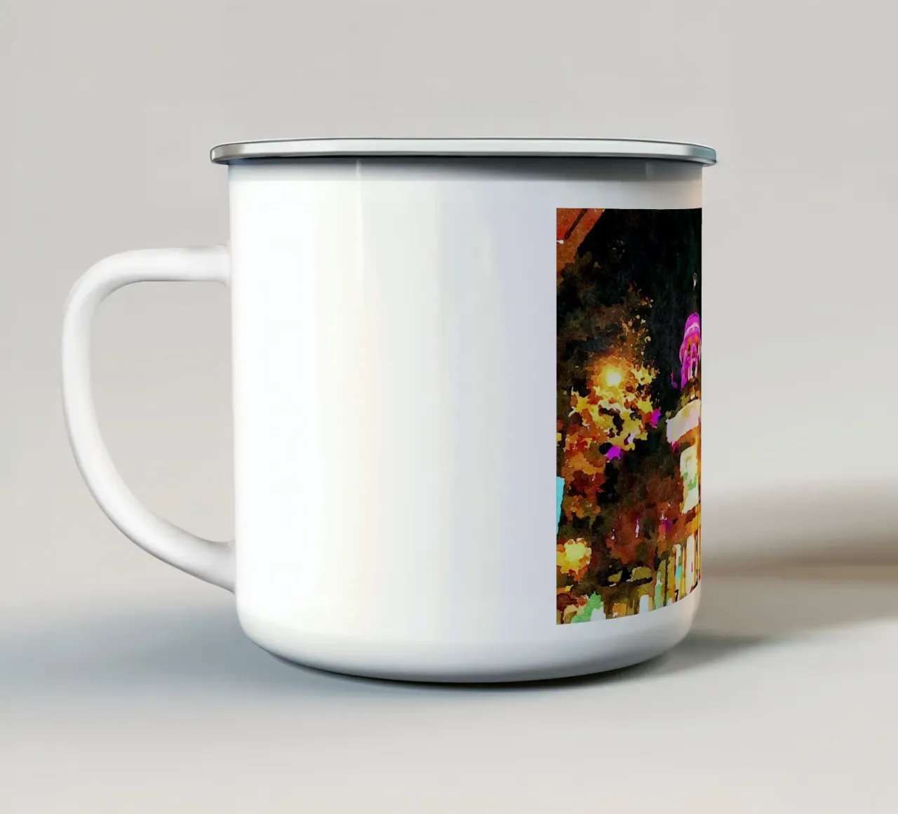 A Parigi tazza in smalto da Massimo Frascogna