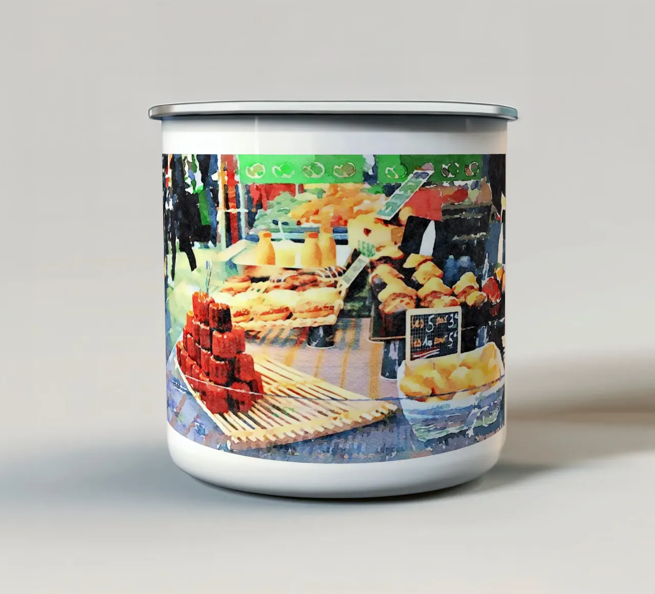A Parigi tazza in smalto da Massimo Frascogna