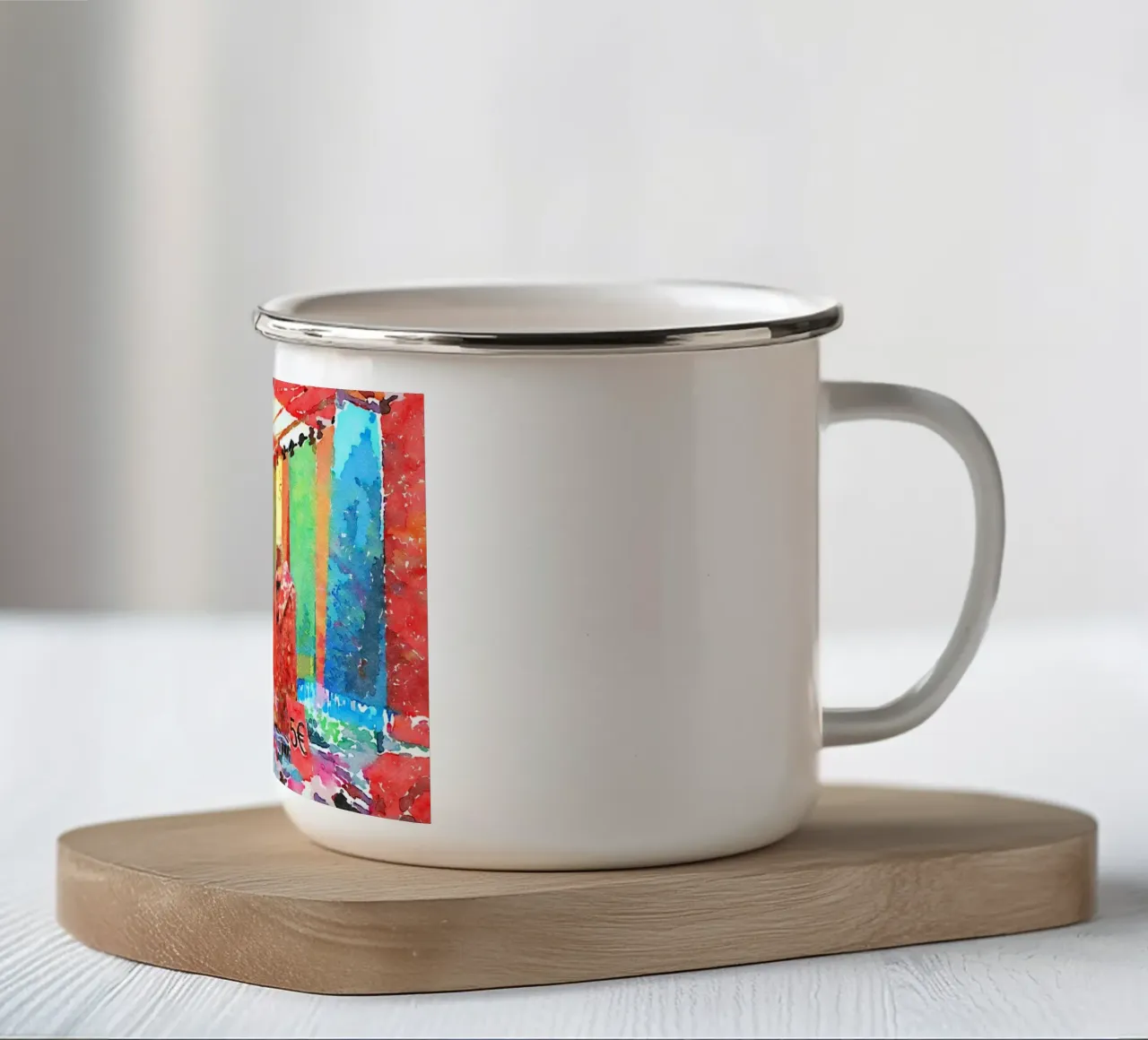 A Parigi tazza in smalto da Massimo Frascogna