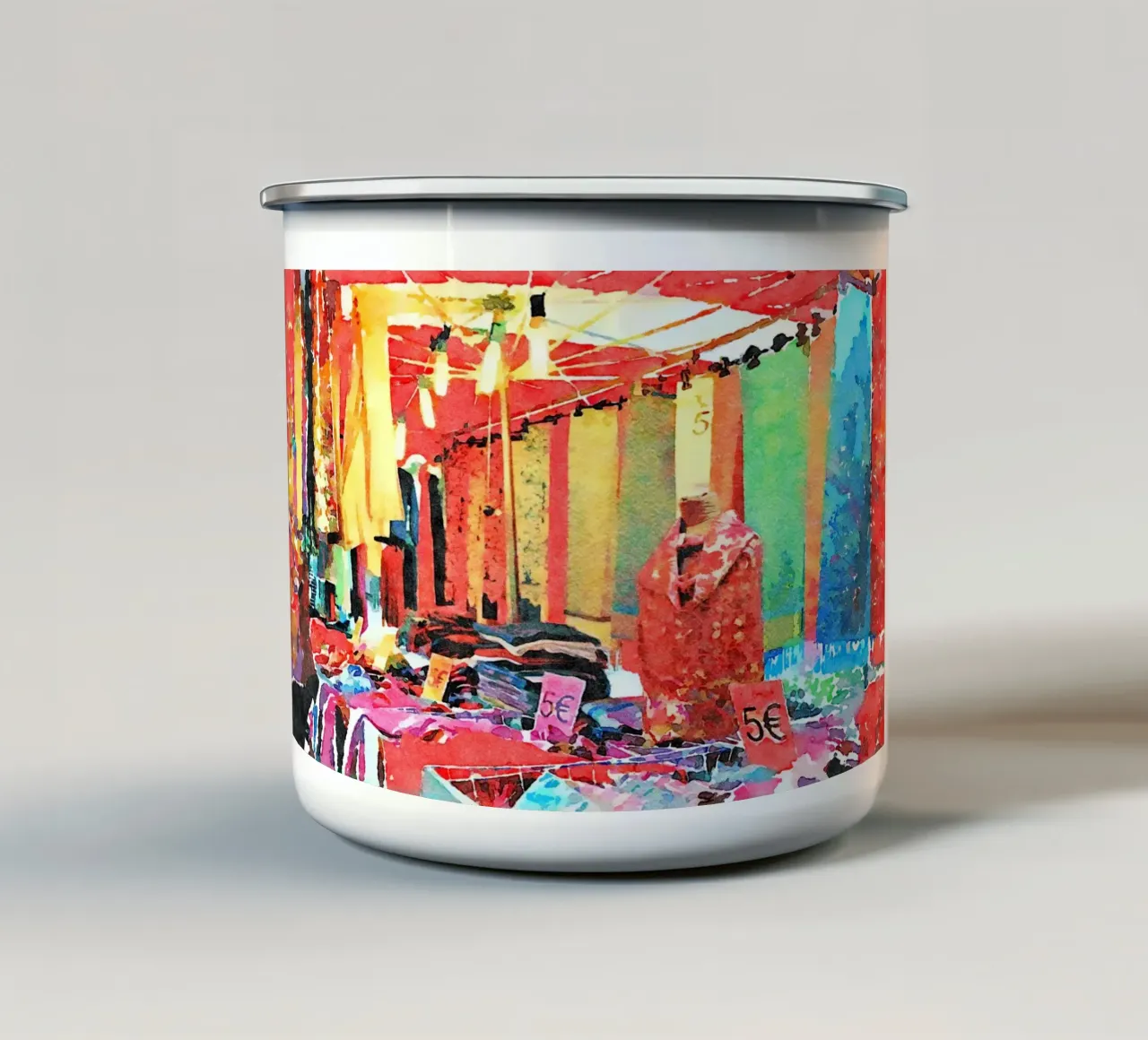 A Parigi tazza in smalto da Massimo Frascogna