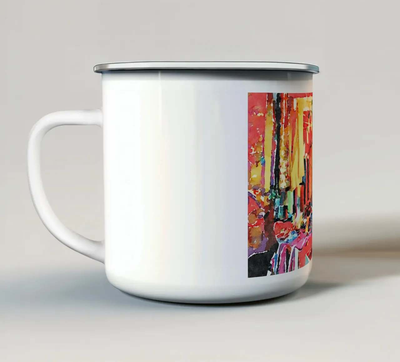 A Parigi tazza in smalto da Massimo Frascogna