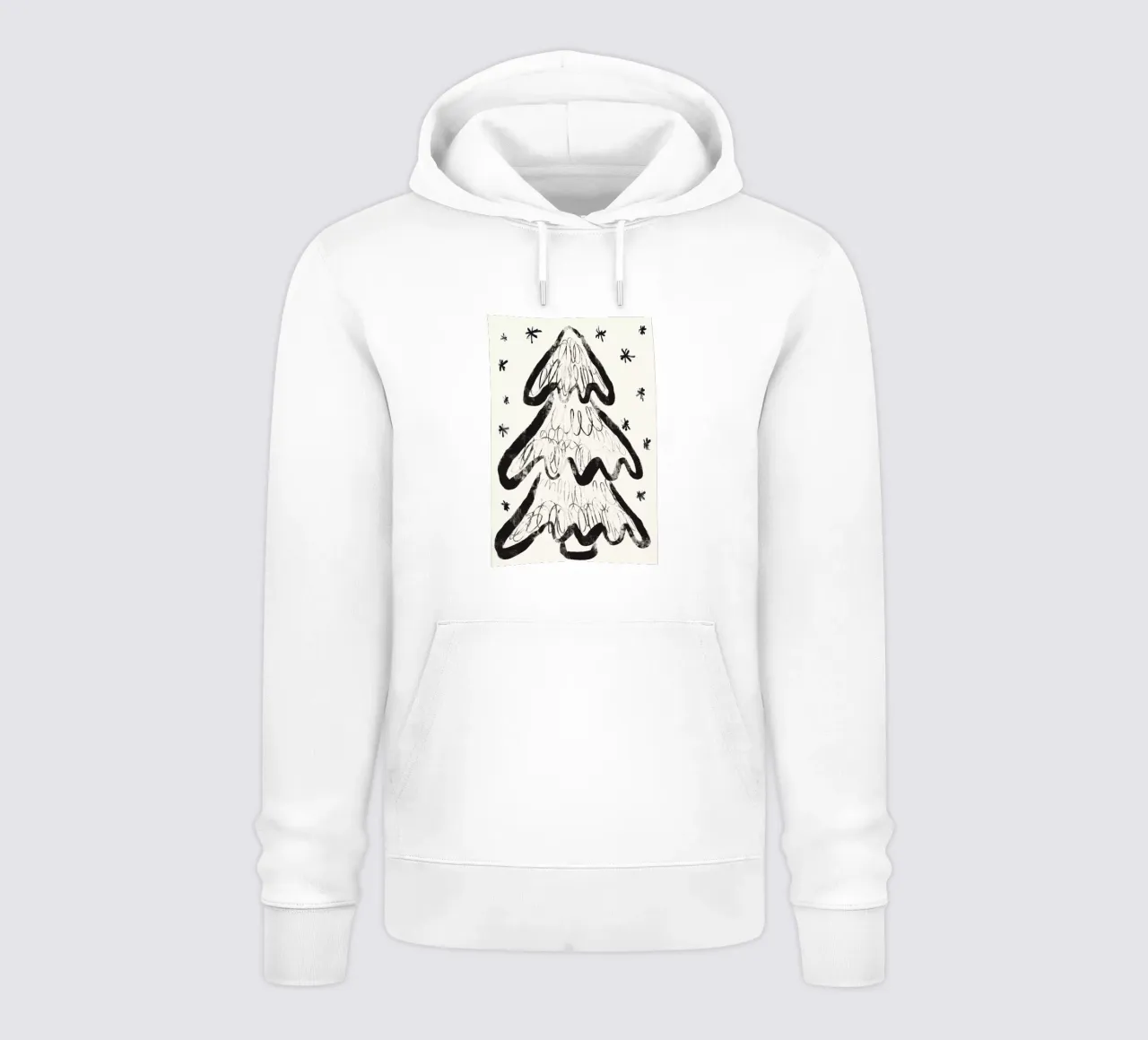Christmas Tree (White) felpa con cappuccio da treechild