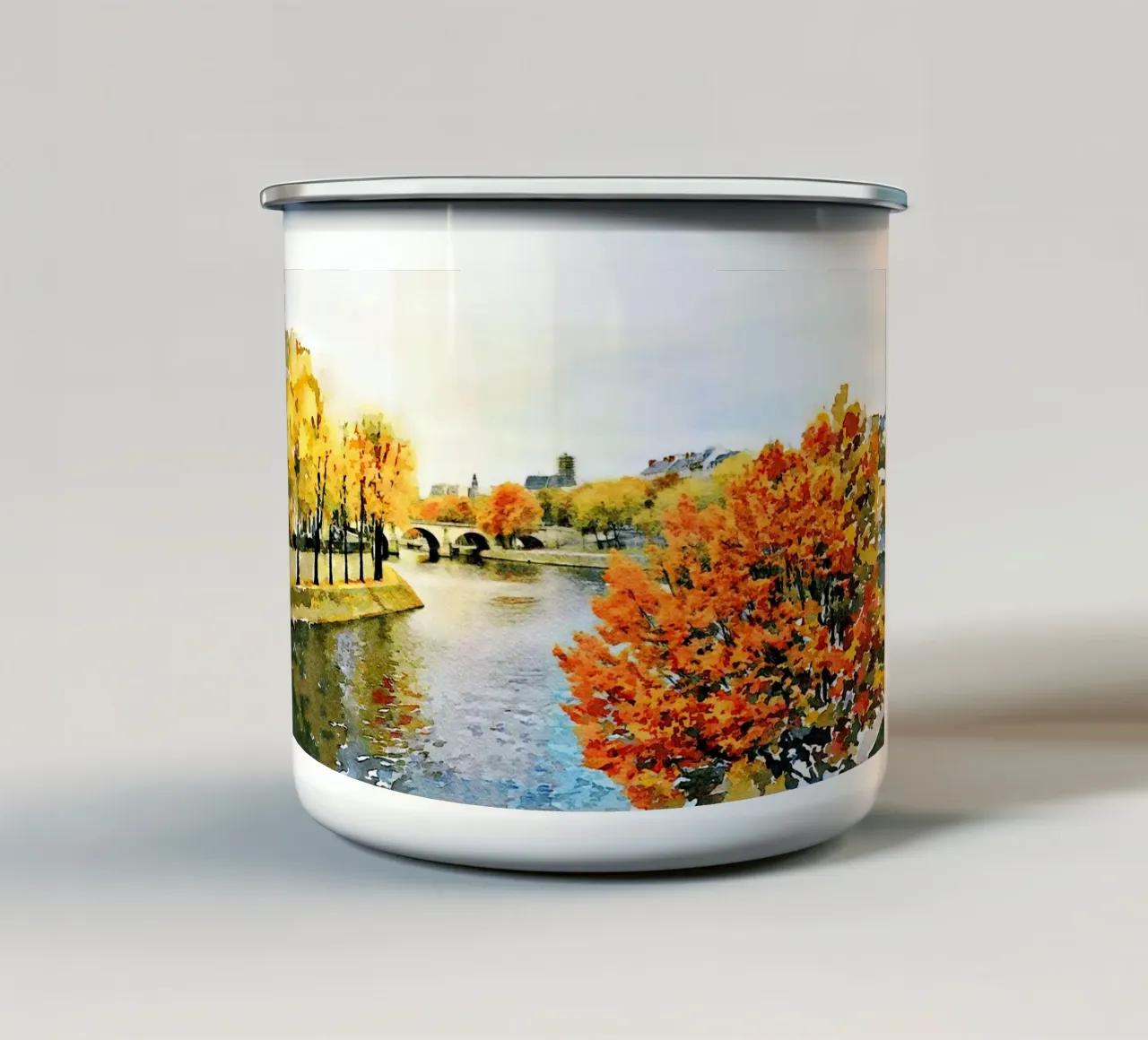 A Parigi tazza in smalto da Massimo Frascogna
