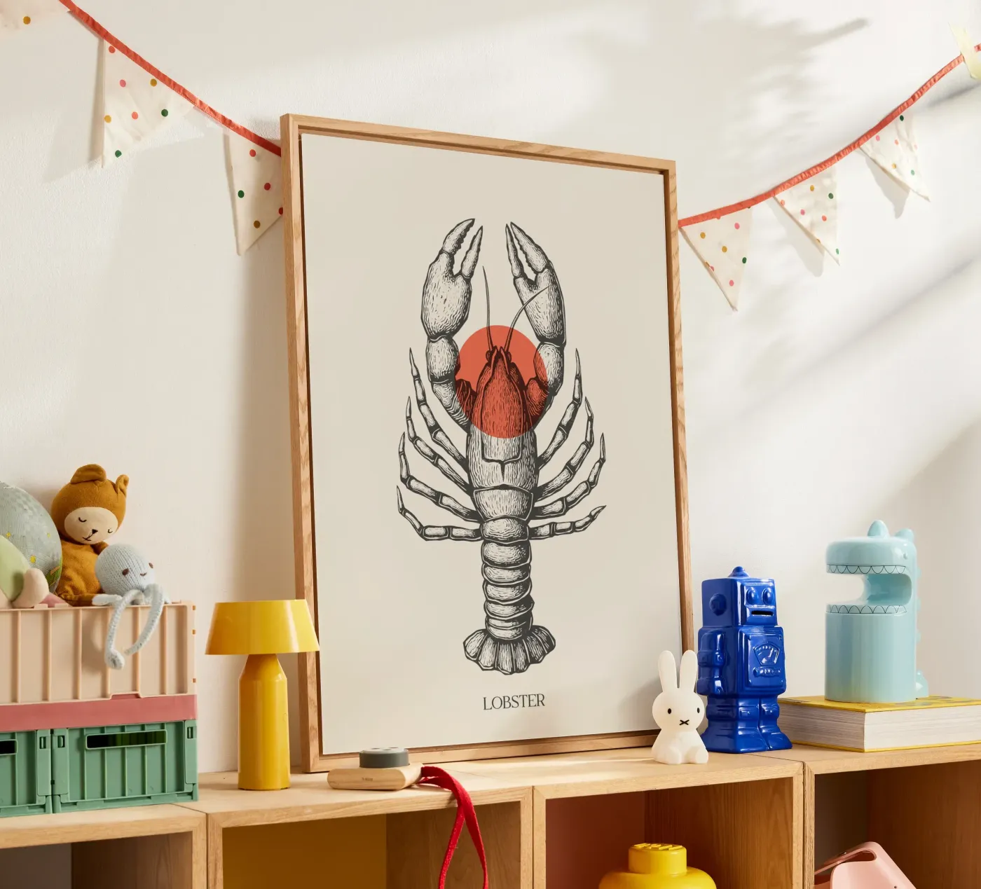 Lobster acryl van Indigo Rain