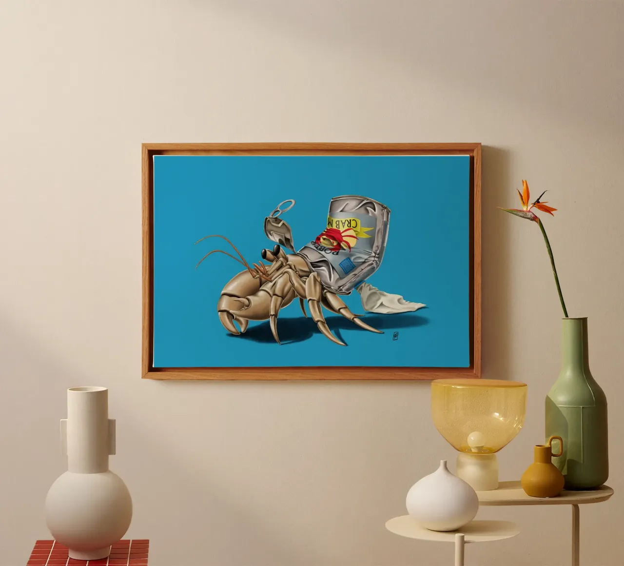 No place like Home (Coloured) tela con Cornice a cassetta da Rob Art | Illustration