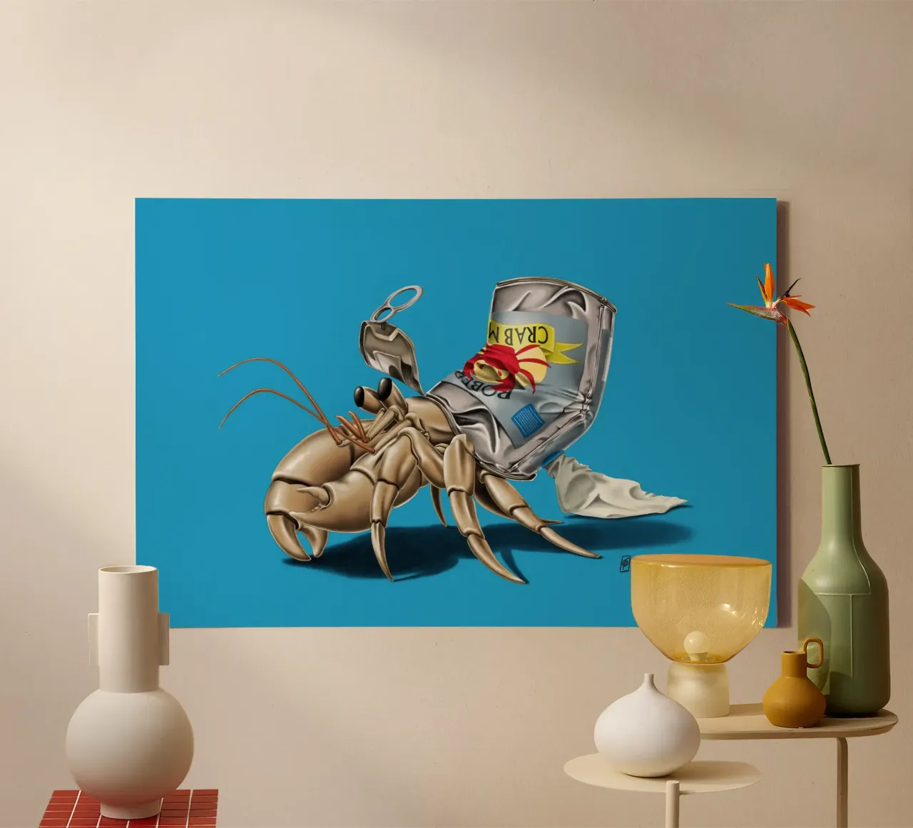 No place like Home (Coloured) tela con Cornice a cassetta da Rob Art | Illustration