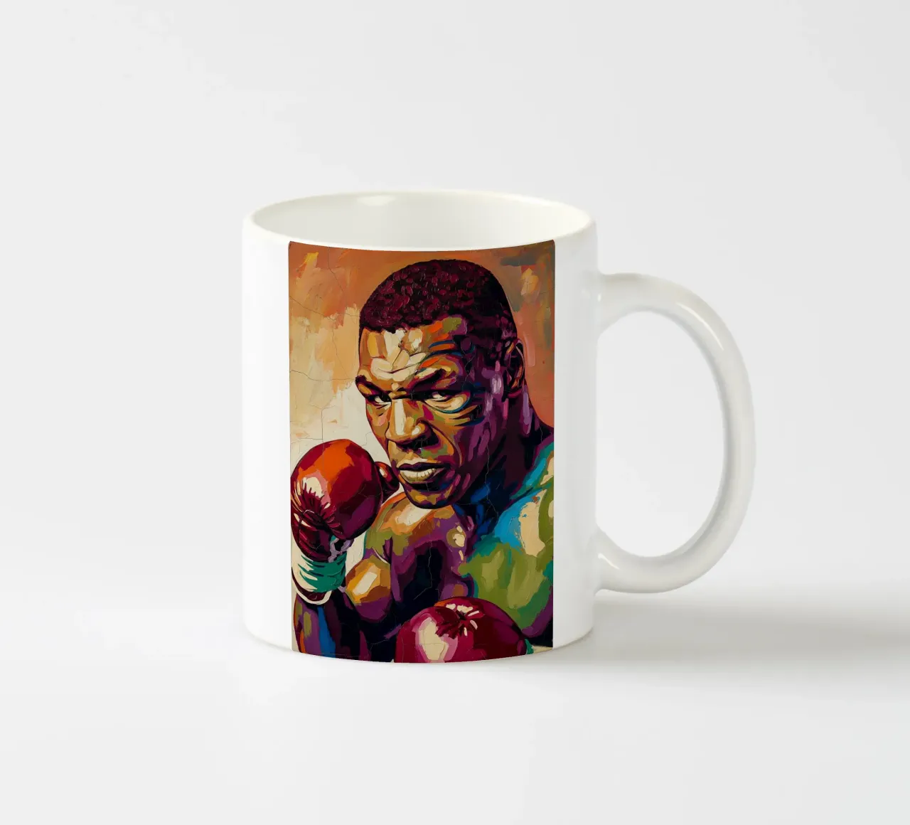 Pop art astratta e colorata di Mike Tyson tazza in ceramica da Lembayung art