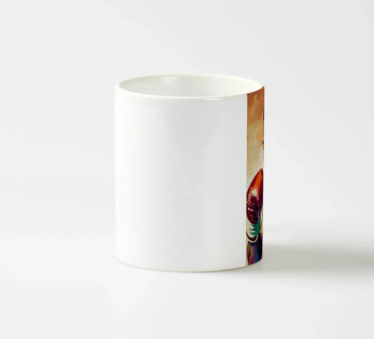 Pop art astratta e colorata di Mike Tyson tazza in ceramica da Lembayung art