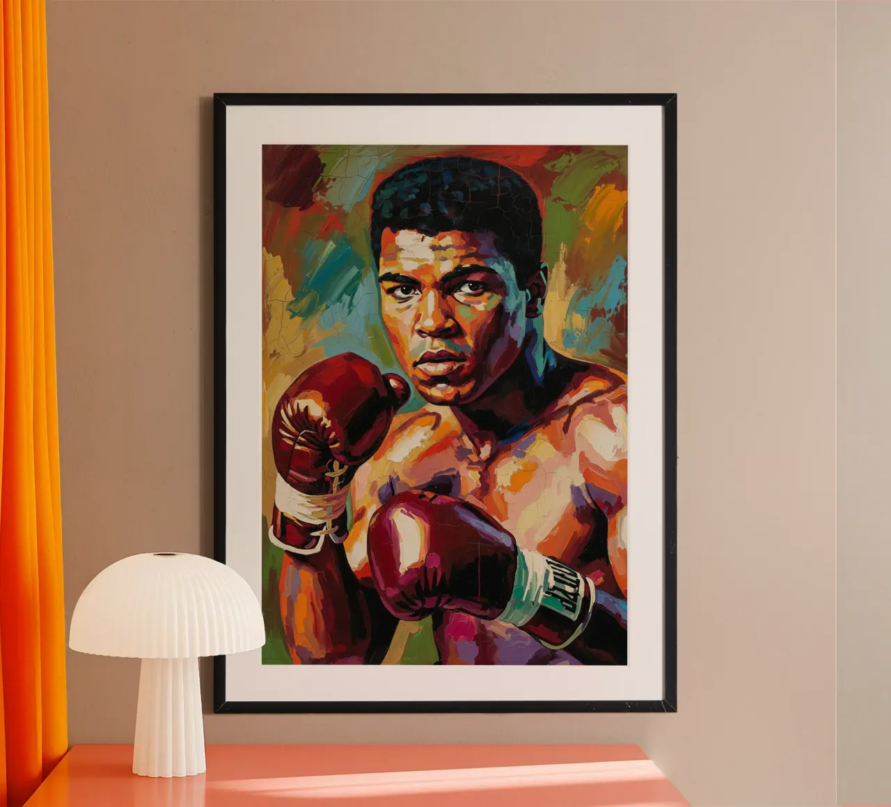Muhammad Ali pintura abstracta poster de Lembayung art