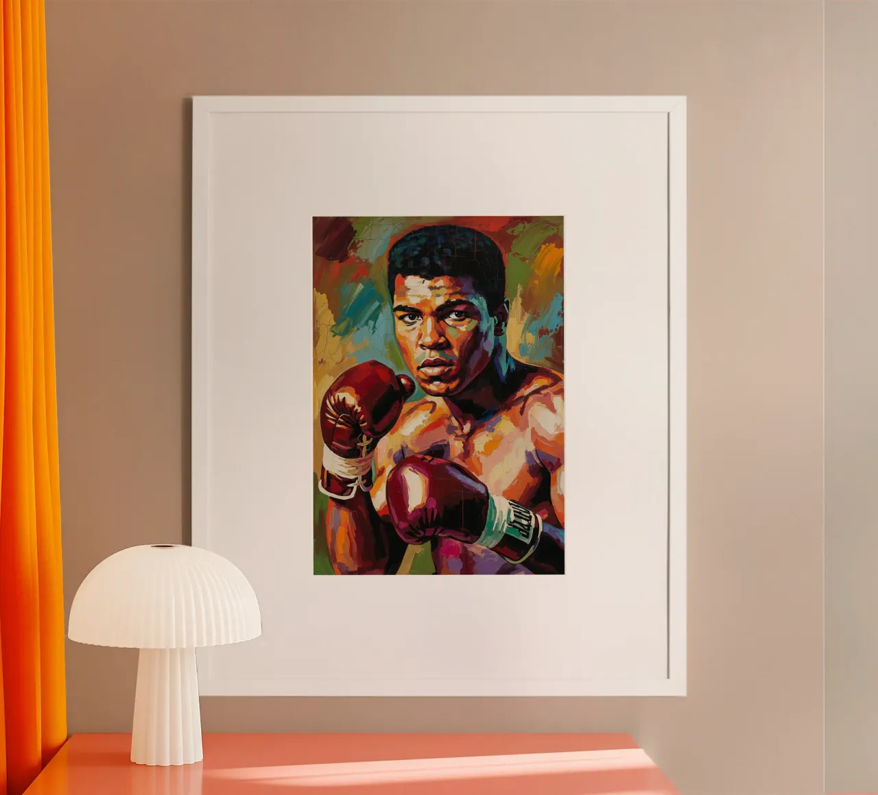 Muhammad Ali pintura abstracta poster de Lembayung art