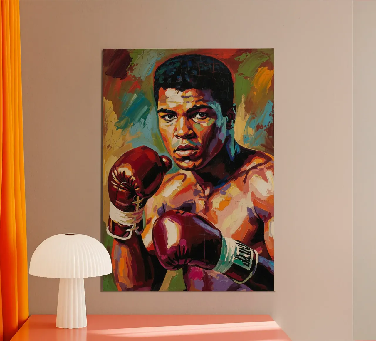 Muhammad Ali pintura abstracta poster de Lembayung art
