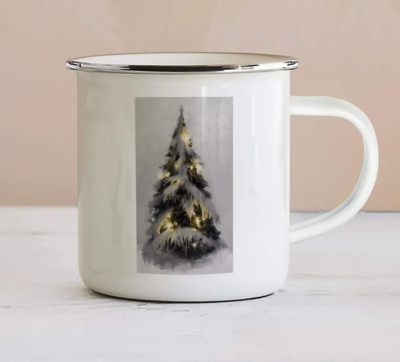 Glowing Christmas Tree tazza in smalto da treechild