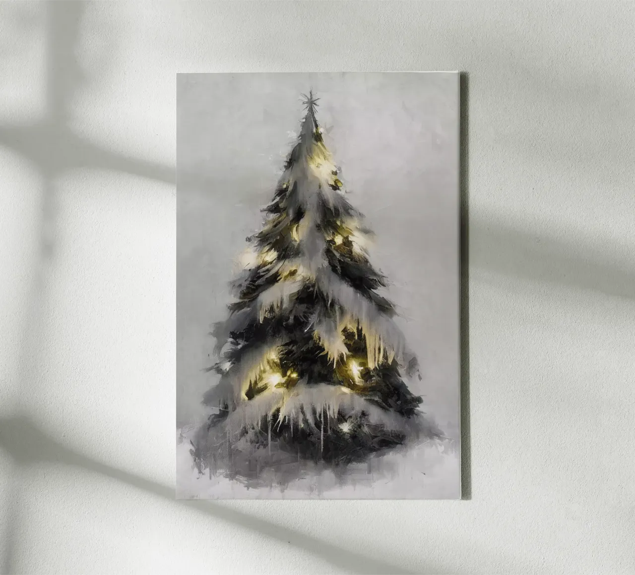 Glowing Christmas Tree tela con Cornice a cassetta da treechild