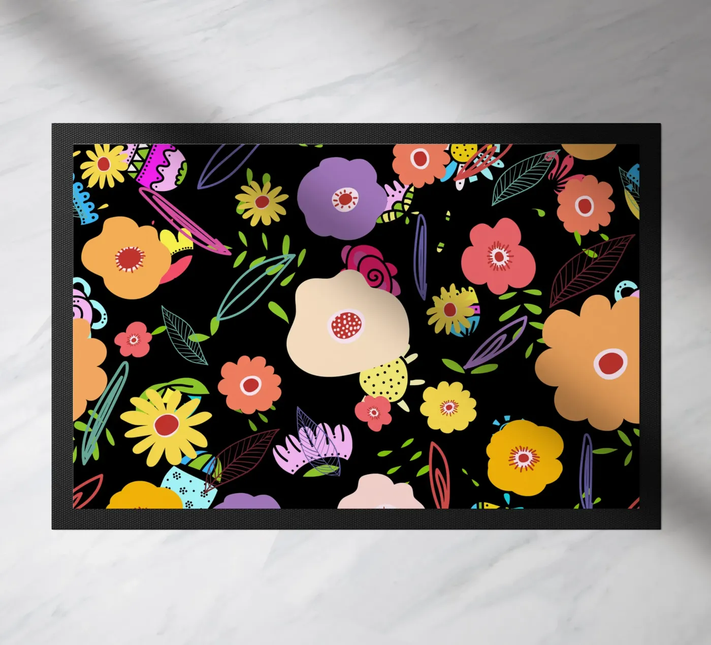 Botanical pattern 34 doormat by Little Dean