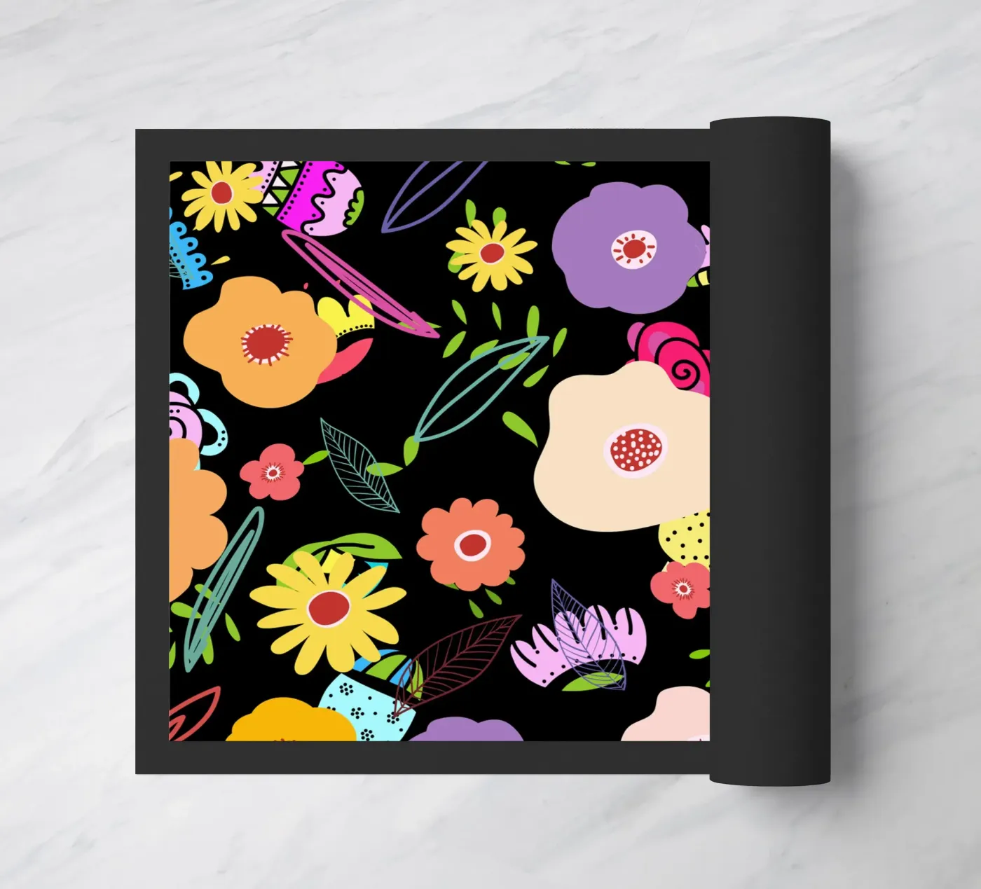 Botanical pattern 34 doormat by Little Dean