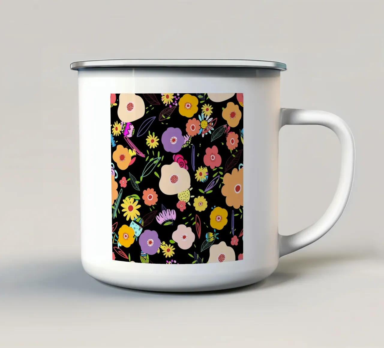 Motivo botanico 34 tazza in smalto da Little Dean