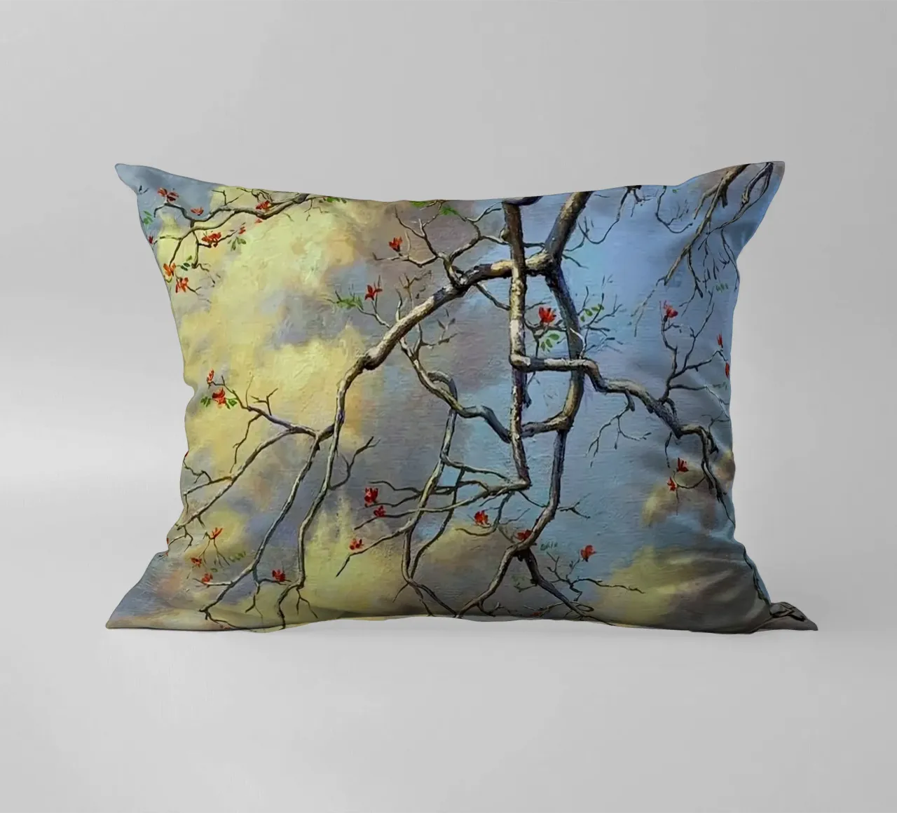 tree on the clous cuscino da mip of map