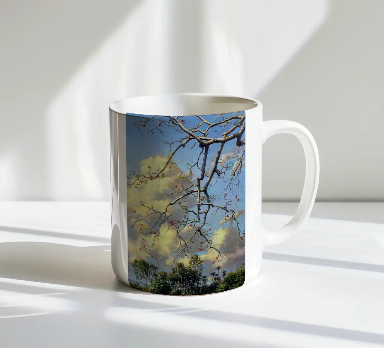tree on the clous tazza in ceramica da mip of map