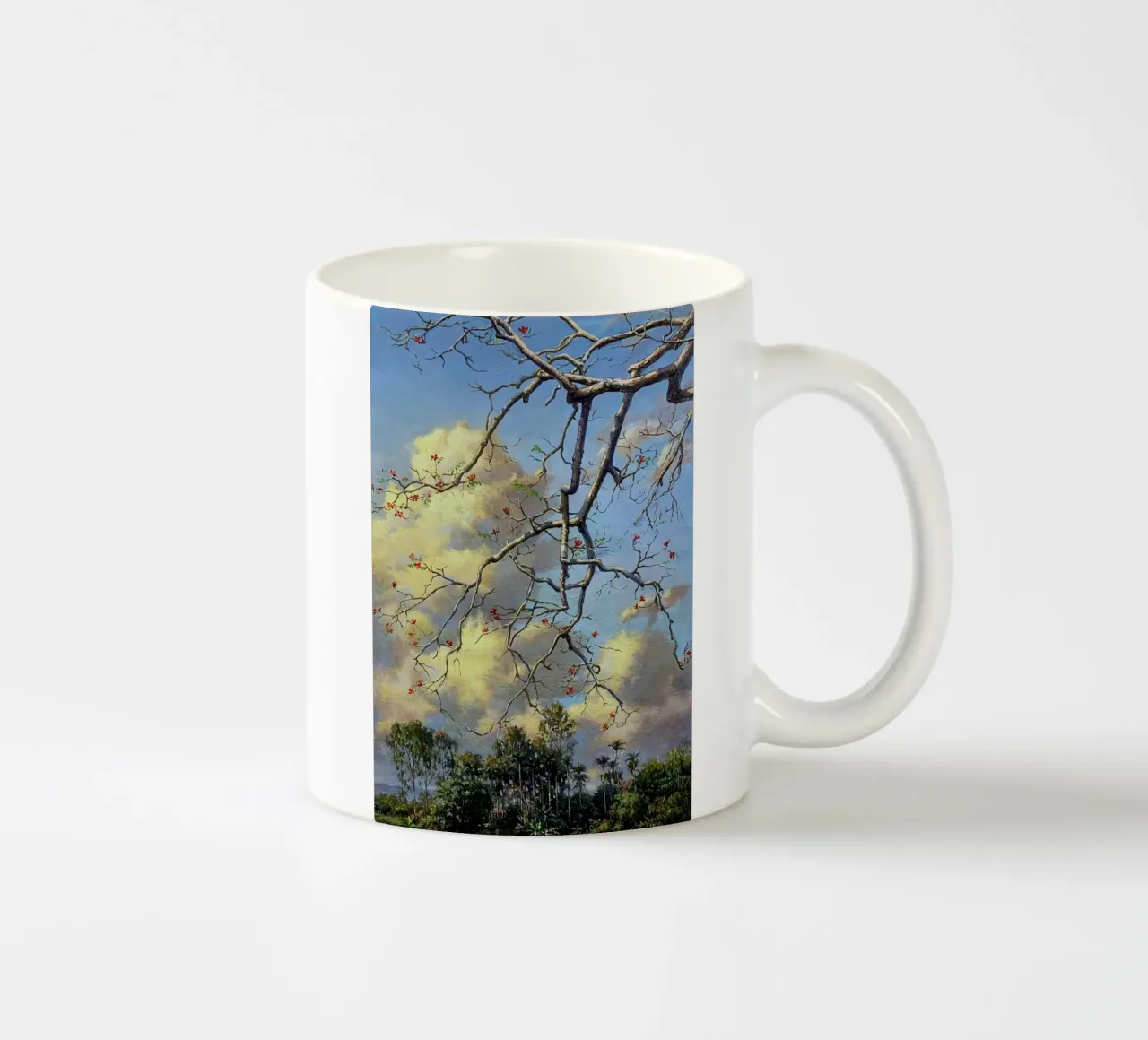 tree on the clous tazza in ceramica da mip of map