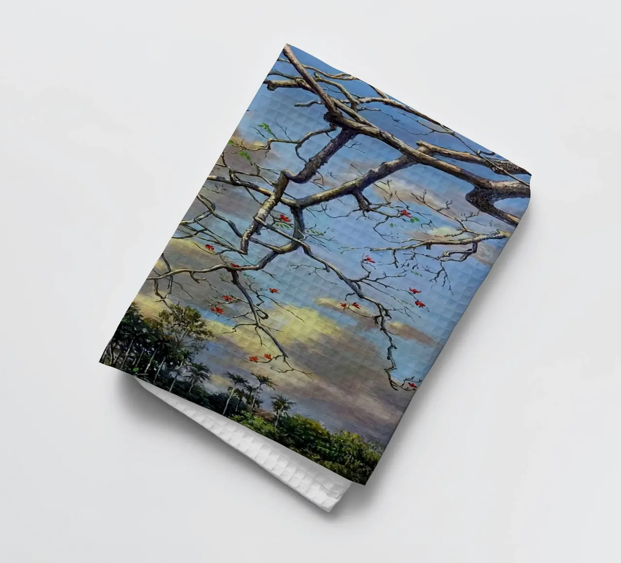 tree on the clous canovaccio da cucina da mip of map