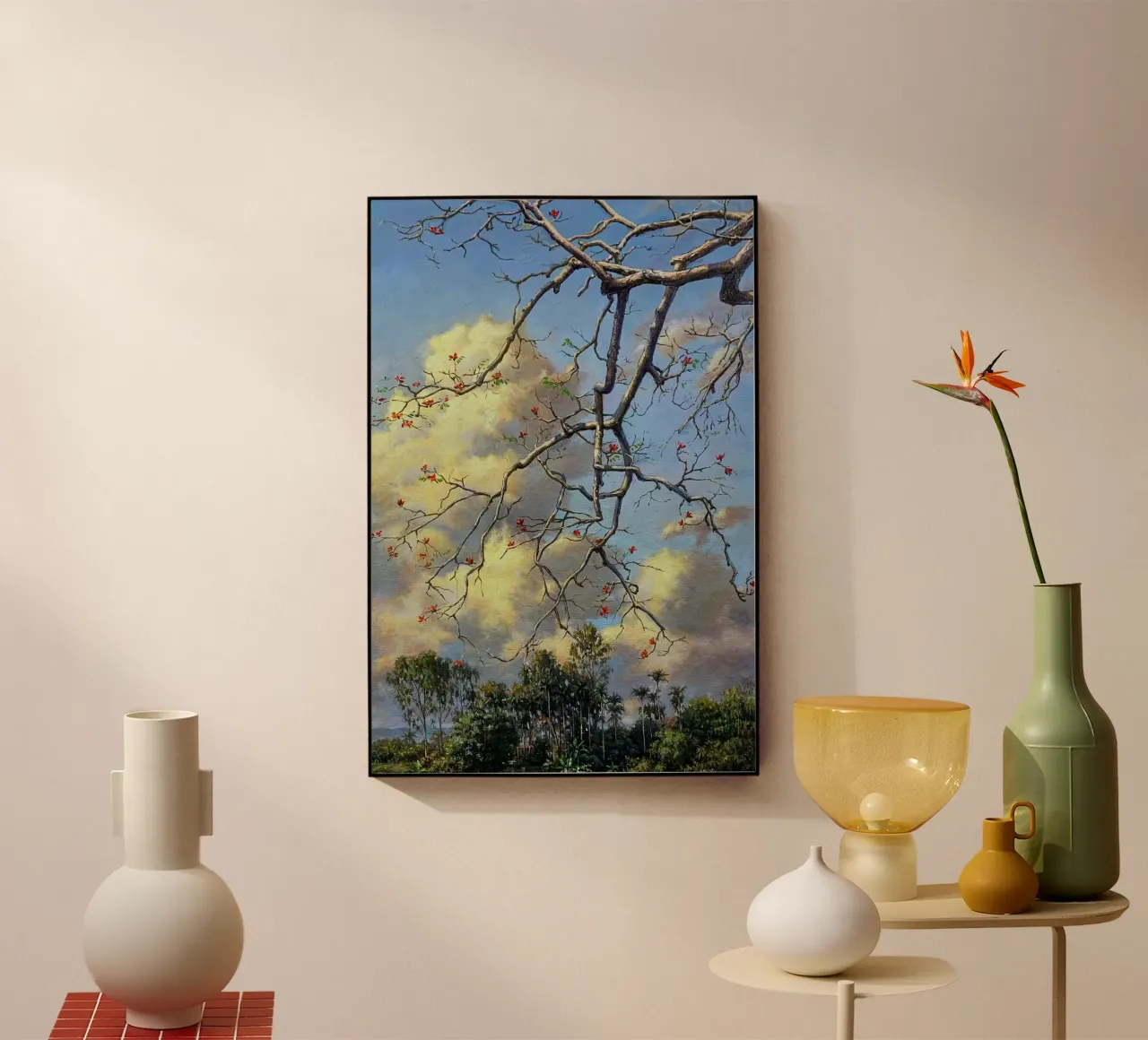 tree on the clous plexiglass da mip of map