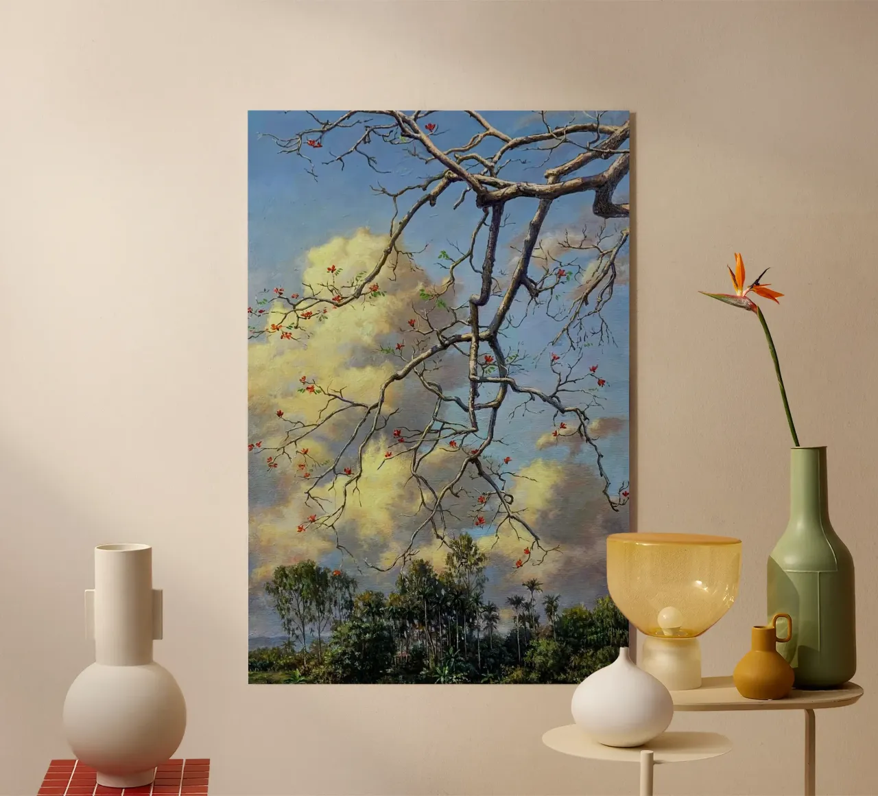 tree on the clous plexiglass da mip of map