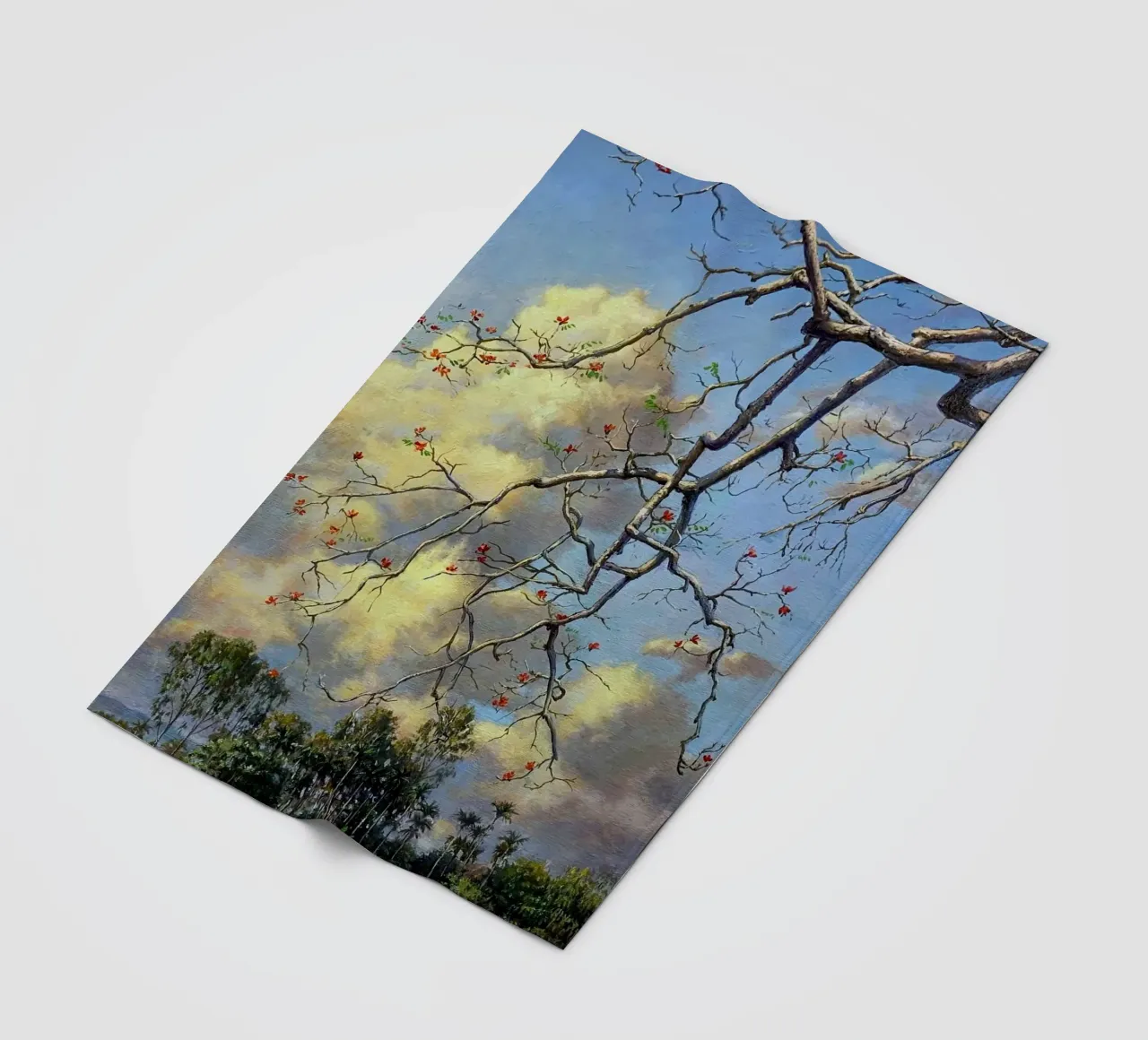 tree on the clous coperta in pile da mip of map