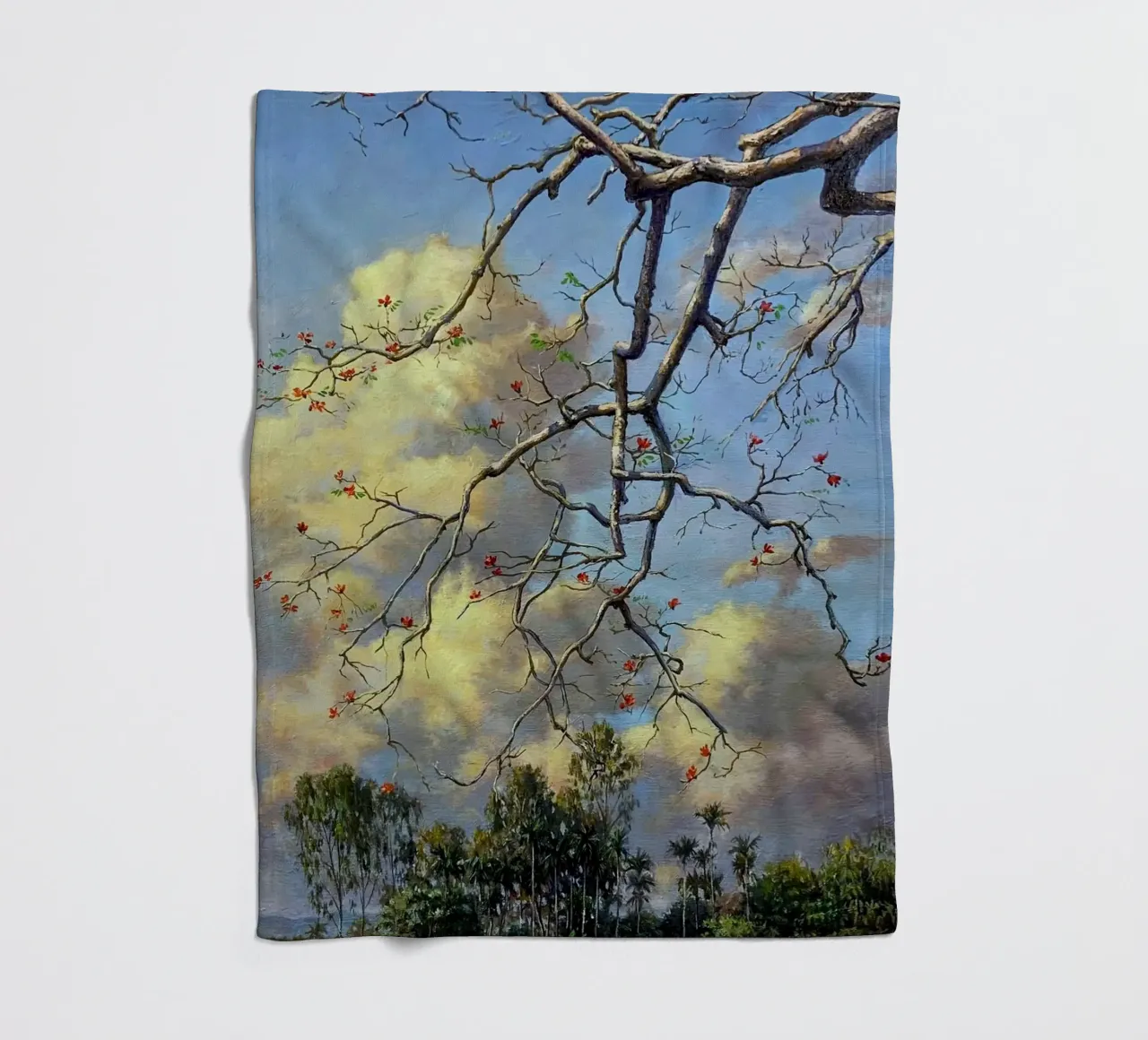tree on the clous coperta in pile da mip of map