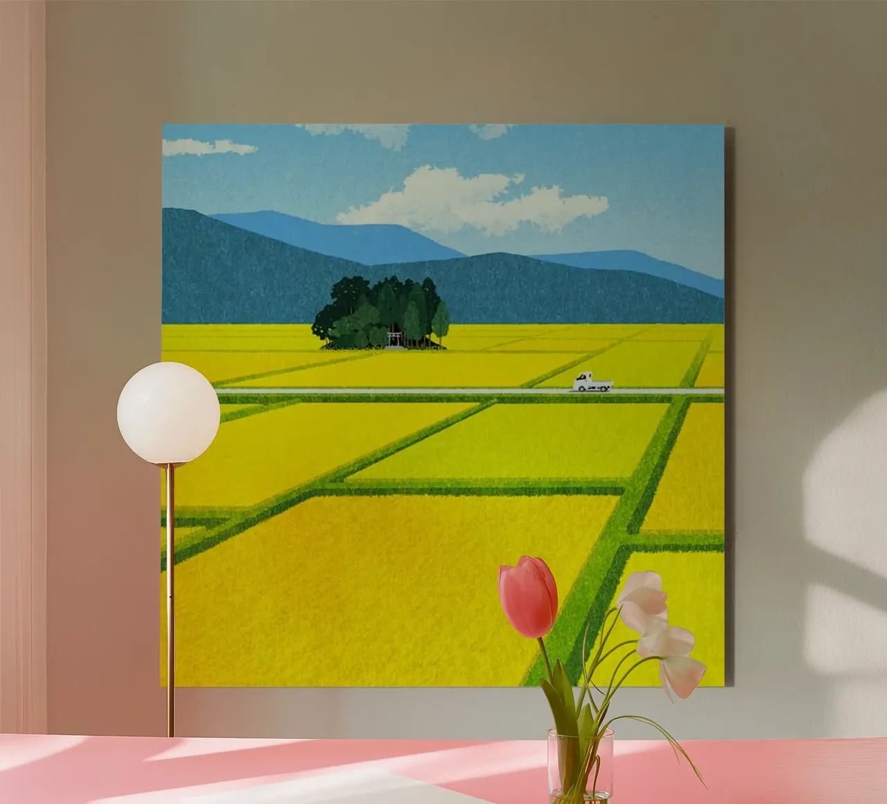 through the fields alluminio dibond da mip of map