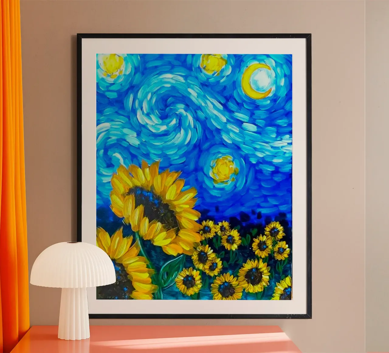 flower to the sun poster con telaio in plastica da mip of map
