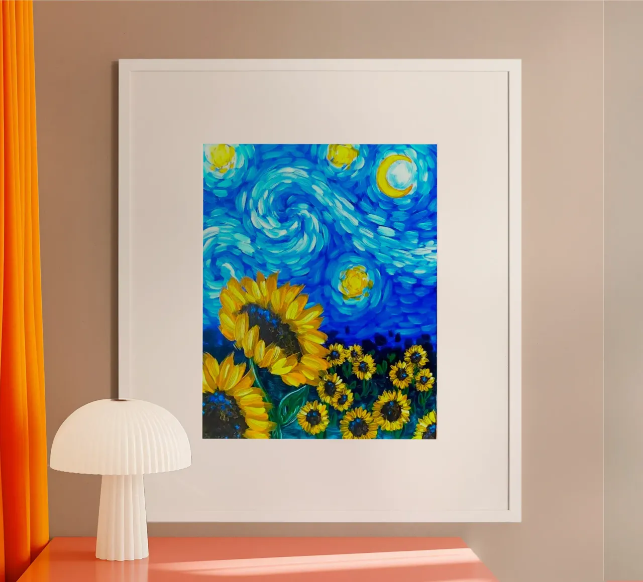 flower to the sun poster con telaio in plastica da mip of map