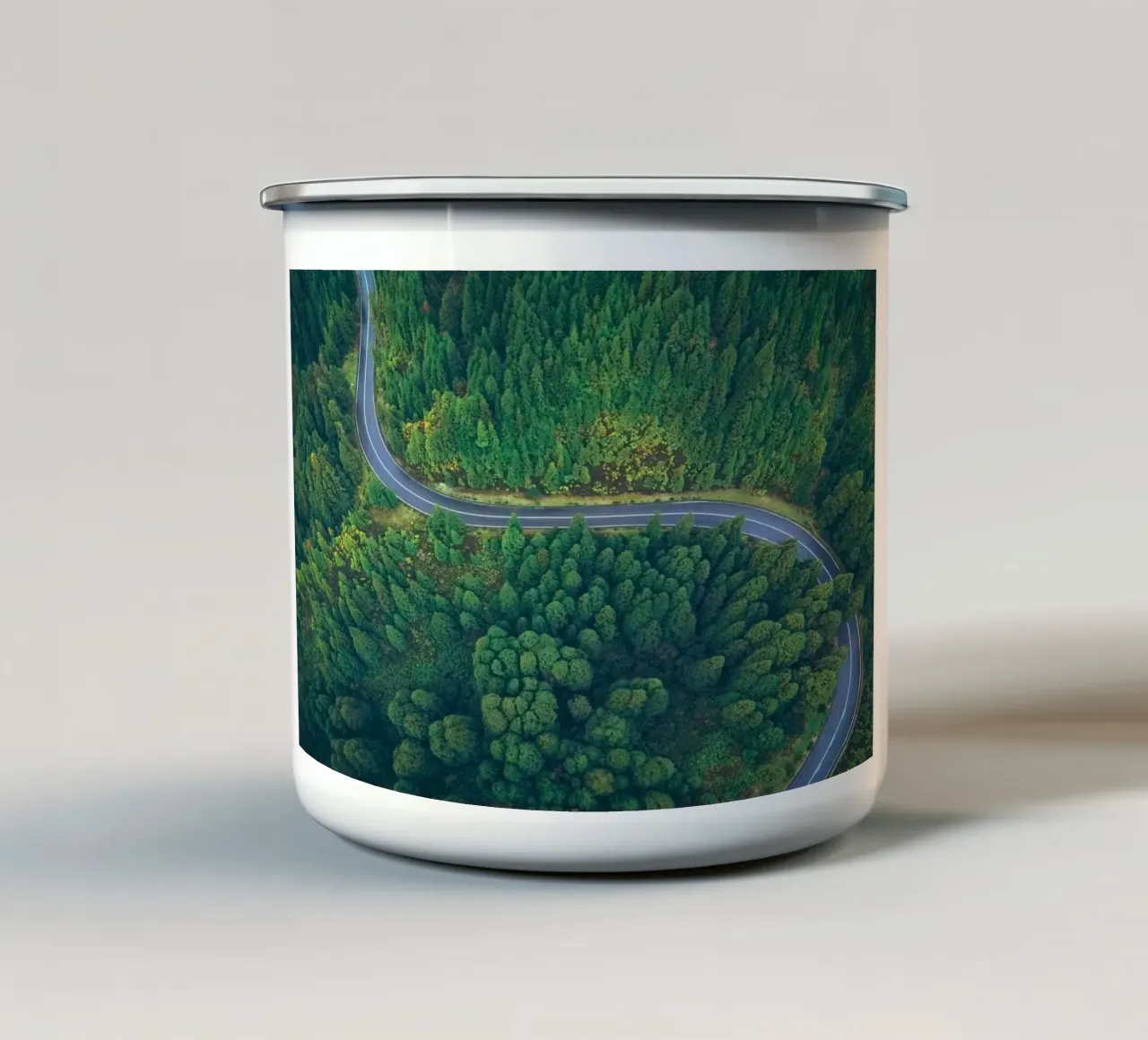 circle road tazza in smalto da mip of map