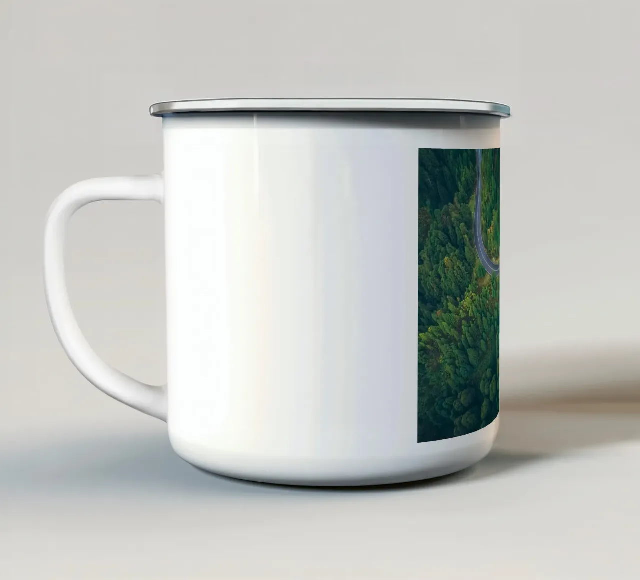 circle road tazza in smalto da mip of map