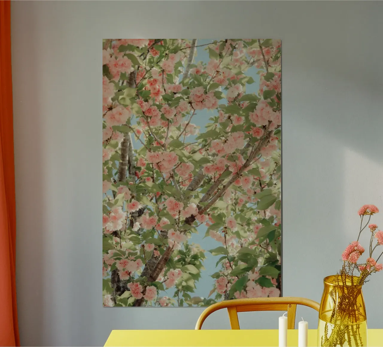 blossom fully poster con telaio in legno da mip of map