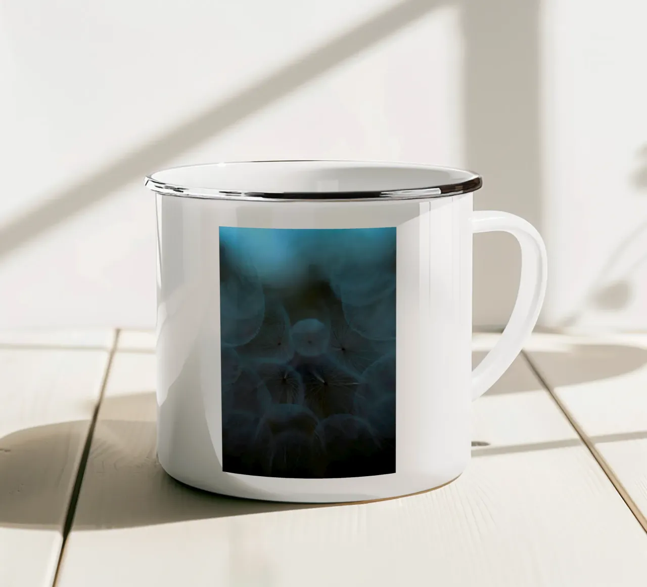 dandelions tazza in smalto da mip of map